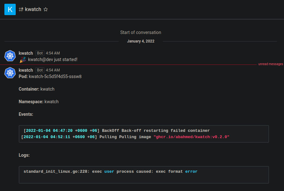 Rocket.Chat notification screenshot
